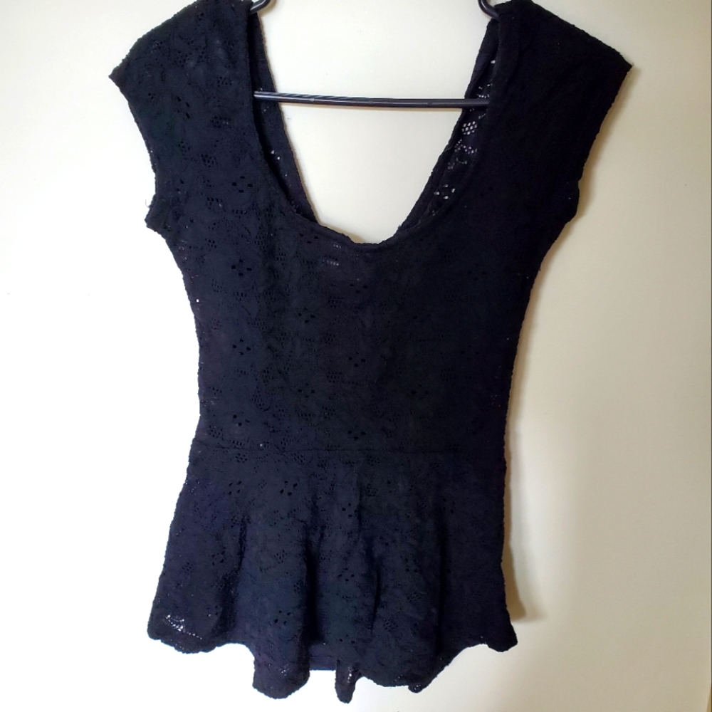 😎 4 for $20 Bershka Black Lace Blouse 😎